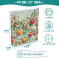 thumbnail image 3 of FORMRS 3 Ring Binder 1.5 inch with Pockets Clip Board 200 Sheets Capacity, Green Floral Tomatoes, 3 of 8