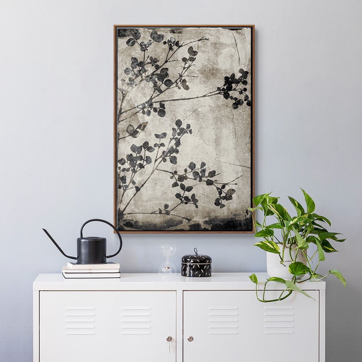 Boundless VIII Framed Premium Gallery Wrapped Canvas - Ready to Hang - 17 x 25 - Walnut Floating Frame