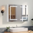 thumbnail image 1 of MELLCOM 24 x 30 inch LED Medicine Mirror Cabinet with Sockets & USBs, Wall Mounted Bathroom Cabinet with Mirror & Storage & Anti-Fog & Dimmable & 3Color Light & Defogging & Touch Sensor & IP44, 1 of 8