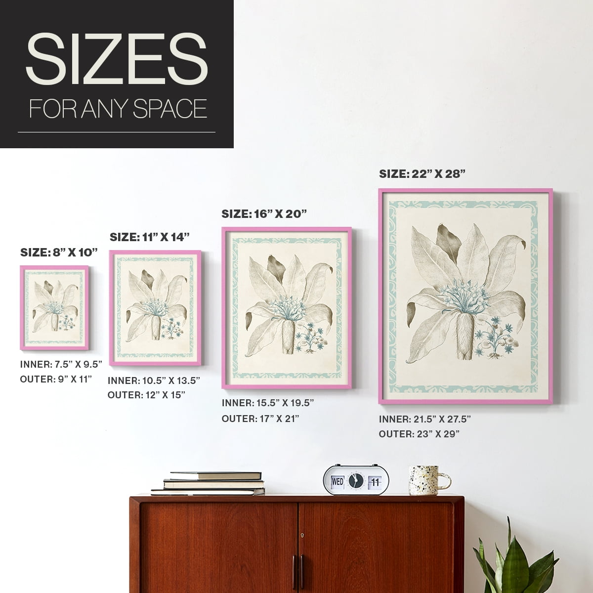 Willow Blue Besler V Framed Print - Solid Wood in Single Picture Frame Solid Wood 2 Framed Print