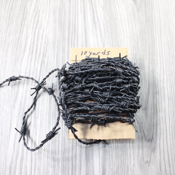 10 Yards of Leather Barbed Wire Antique Black Color  #1064