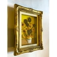 thumbnail image 2 of Vincent Van Gogh Sunflowers Mini 3.5” Framed Painting Art Fridge Magnet Impressionist, 2 of 5