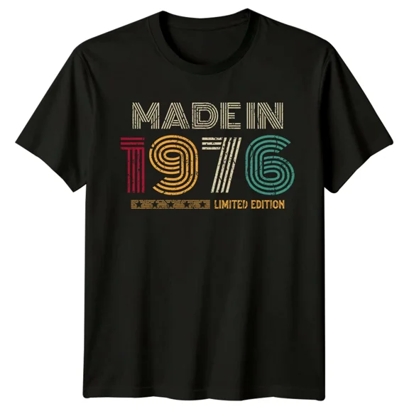 Made In 1976 Mens T Shirt 49th Birthday Gift Vintage Forty Nine Year Old