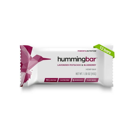 Humming Hemp, Hummingbar, avendar Pistachio & Blueberry, 45g, 12 Ct.