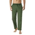 thumbnail image 7 of YOTMKGDO Yoga Pants, Linen Pants, Pants Lightweight Men's Elastic Casual Home Pants Waist Loose Cotton Men's Pants, Green S, 7 of 7