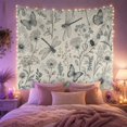 thumbnail image 2 of Dragonflies and Wildflowers in a Meadow, Serene Vintage Illustration for Nature Lovers, Botanical Wall Art, Housewarming Gift Tapestry Wall Hanging for Bedroom and Living Room, 2 of 7