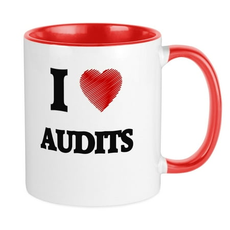 

CafePress - I Love AUDITS Mugs - Ceramic Coffee Tea Novelty Mug Cup 11 oz