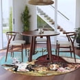 thumbnail image 3 of Farm Barn 8FT Round Area Rugs for Living Room Cow Pig Horse Sheep Farmhouse Animal Wood Board Ultra-Thin Non-Slip Round Rugs Machine Washable Low Pile Circle Carpet for Bedroom Kitchen Nursery, 3 of 9