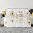 thumbnail image 1 of XMXT Throw Blanket, Cartoon Bear Coffee Prints Machine Washable Blankets for Sofa, 40 x 30 inches, 1 of 9