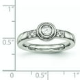 thumbnail image 2 of Acier Inoxydable Poli CZ Zircone Cubique Simulé Bague Diamant Taille 5 Bijoux Cadeaux pour les Femmes, 2 of 4