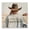 Desert Glam Cowgirl Portrait, variant on Stupell Industries Glam Brunette Cowgirl People Painting Wrapped Canvas Art Print Wall Art, 17 x 17