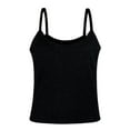 thumbnail image 2 of Aayomet Tops For Women Womens Tank Tops Summer V Neck Sleeveless Shirts Button Up Loose Fit,Black XL, 2 of 5
