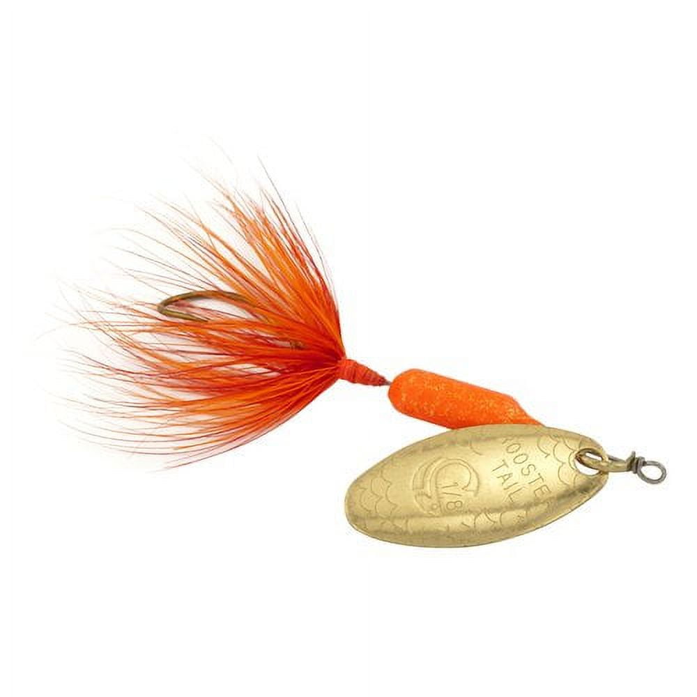 (2 pack) Yakima Bait Worden's Original Single Hook Rooster Tail Lure, Glitter Flame, 1/16 oz.