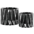 thumbnail image 1 of Urban Trends Collection 42961 Ceramic Round Vase with Embossed Diamond Design Body, Silver - Set of 2, 1 of 1