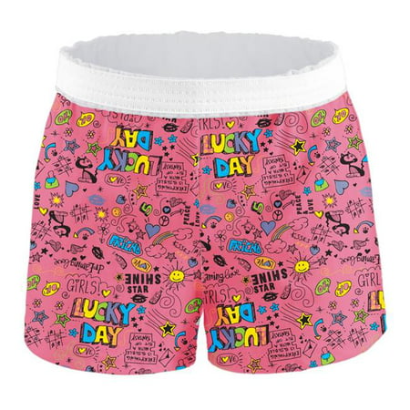 Soffe - Soffe 37GP29XSM Girl Printed Shorts, Lucky Day - Extra Small ...