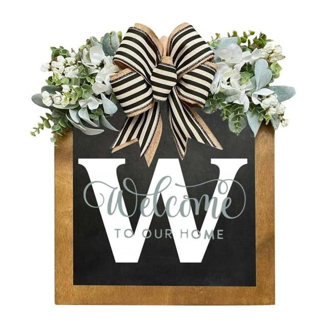 Last Name Front Door Wreath Front Door Porch Decoration for for Home Blessings Spring Parties