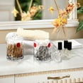 thumbnail image 4 of Yayeee 2 Pack Qtip Holder Bathroom Cotton Swab Canister with Lid Clear Dispenser Set, White Streets, 4 of 6