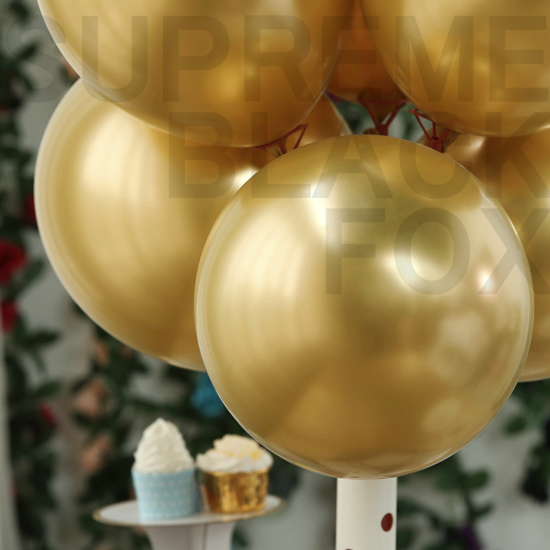 Metallic Balloons Metal Chrome Shiny Latex Happy Birthday Wedding Party