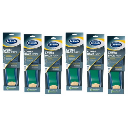 Dr. Scholl's Pain Relief Orthotic Lower Back Pain, Medium, Size 8-14 1 ea (Pack of 6)