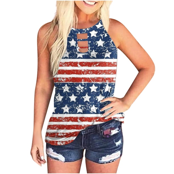 Blusa sin mangas con cuello redondo a la moda para mujer Pompotops lopia991924