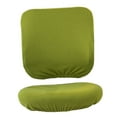 thumbnail image 5 of Office Chair Covers 2 Piece Stretch Polyester Slipcovers Soft Universal Task Office Chair Cover Removable Washable Rotating Armchair Computer Chair Protective Cover Yellow Green, 5 of 8
