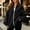 7# Black, variant on Zip Up Jacket No Hood Casual Spring Fall Lightweight Oversized Bomber Jacket Women Hoodless Sweat Jacket Brown XL