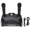 thumbnail image 2 of Portable Karaoke Machine, Powerful  PA Speaker System With 2  Microphones LED Lights, Rechargeable Battery Speaker /USB Memory Card Karaoke Machine For Kids And Adults, 2 of 8