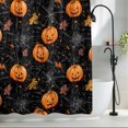 thumbnail image 3 of Shower Curtains for Bathroom-36"x72",Halloween Scary Pumpkins Waterproof Bath Curtain Grommet Shower Curtain Set with Hooks,, 3 of 9