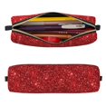 thumbnail image 2 of Easygdp Red Glitter para Estuche de Lápices de Cuero, Estuche de Papelería de Cuero, Estuche de Gran Capacidad con Cremallera, 2 of 7