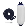 thumbnail image 4 of Boats s, Inflatable Boat Marine Sun Protection Water Resistant 6"x20" Mooring Buoy Marine Docking for Pontoon Boat, Sailboats, Row Boats Black Rope Multi, 4 of 8