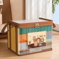 thumbnail image 6 of MMJ Book Storage Box Large Transparent Foldable Dustproof for Classroom Home 11.8x9.8x9.1in, 6 of 6