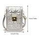 thumbnail image 2 of Mini bolso acolchado para teléfono, pequeño bolso cruzado con cierre de cerradura para mujer para viajes al aire libre, 2 of 4