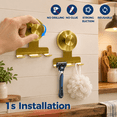 Suction Cup Holder For Shower Heavy-duty 7kg Hooks Towel Loofah ...