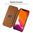 thumbnail image 3 of iPhone 11Pro 5.8 inch Case, Dteck Slim Fit Case Magnetic Flip Leather Stand Cover Built-in Card Holder For Apple iPhone 11 Pro 5.8" 2019, Brown, 3 of 8