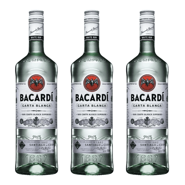 Pack de 3 Bacardi Blanco 980 ml