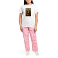 thumbnail image 4 of CafePress - Pandemic Mona Lisa Pajamas - Women's Short Sleeve Print T-Shirt and Pants Light Cotton Pajama Set, 4 of 7
