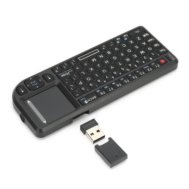 Modo Nocturno Protección De Ojo De Fondo Incorporado Black 2.4G Teclado Inalámbrico, Teclado Inalámbrico Multifuncional Mini Completo, Para