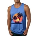 thumbnail image 2 of Gifts for Men! Titcea Mens Tank Top Palm Tree Printed Round Neck Sleeveless T Shirts Hawaiian Beach Holiday Running Workout Summer Casual Tank Tops, 2 of 5