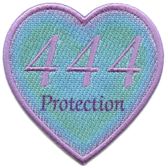 444 Angel Numbers Patch Protection Mythology Psychic Embroidered Iron On