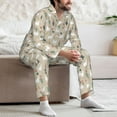 thumbnail image 7 of Honeii Cute Alpaca Pattern Mens Pajamas Set,2pcs Men's Lounge Long Sleeve Sleep Shirt and Pajama Bottoms Sleepwear Set,Mens Pjs Sets-X-Large, 7 of 7