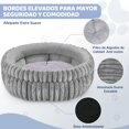 thumbnail image 3 of Cama para Perro Mediano, Diámetro de 60 cm, Cojín Central Extraíble y Lavable, Cama para Perro Chico Reversible, Base Antideslizante e Impermeable, Adecuada para Gatos y Perros, 3 of 8