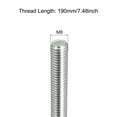 thumbnail image 2 of Uxcell Fully Threaded Rod M8 x 190mm 1.25mm Thread Pitch 304 Stainless Steel Right Hand Threaded Rods Bar Studs 2 Pack, 2 of 6