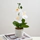 thumbnail image 3 of Flores artificiales de orquídeas de plástico Cateissary maceta de flores decoración Blanco, 3 of 6