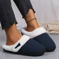 thumbnail image 2 of Mingws Shoes Womens Platform Slippers Fluffy Warm Cozy Homewear Shoes Memory Foam Anti-Skid Slip-On Shoes, 2 of 6