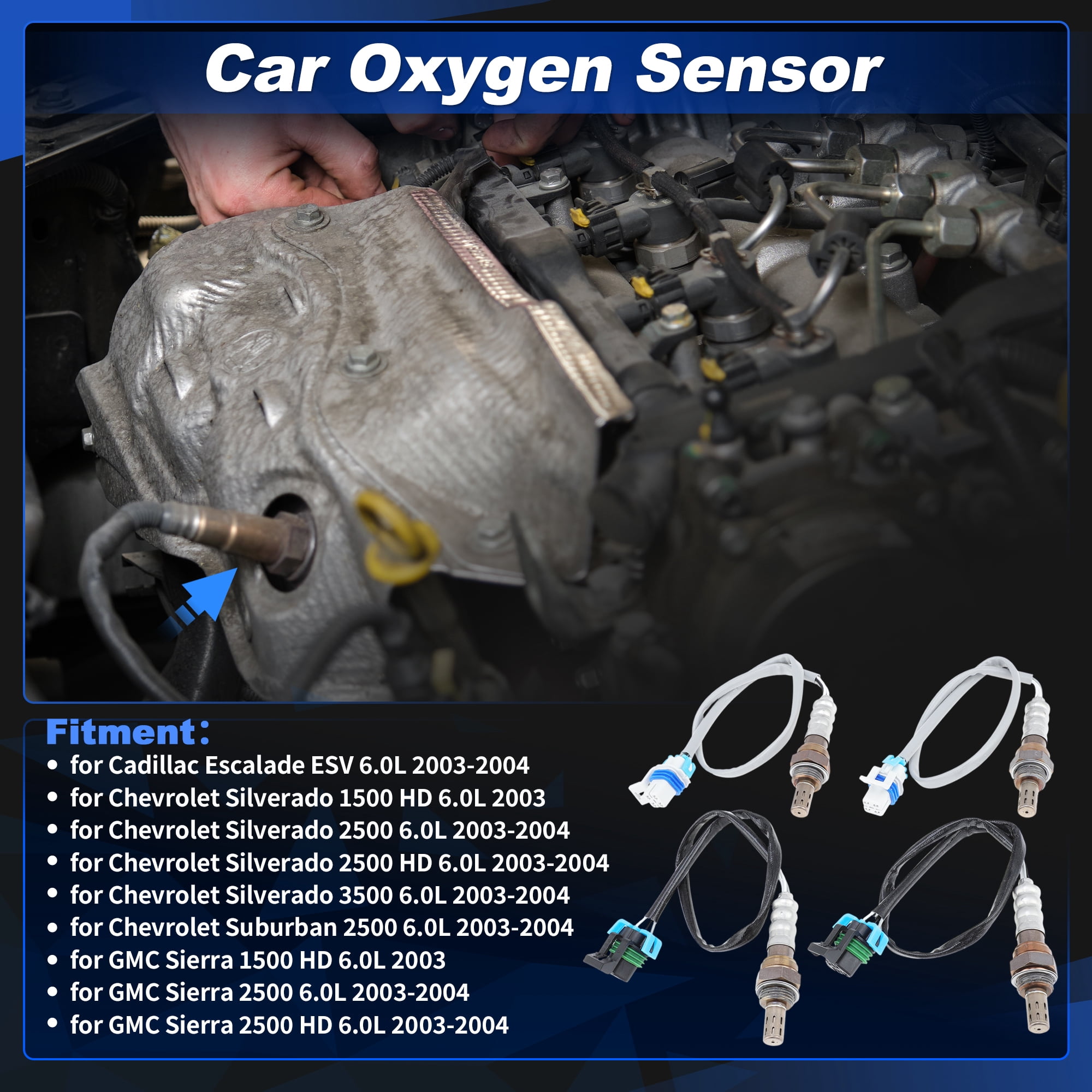 Unique Bargains 4Pcs Oxygen Sensor for Chevy Silverado