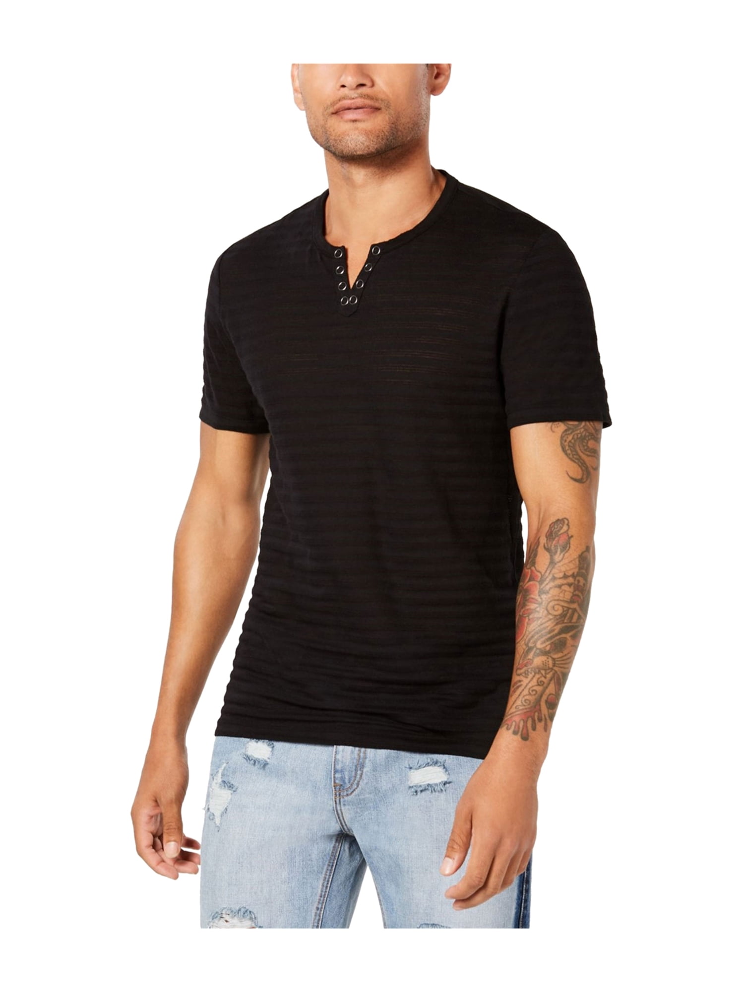 I-N-C Mens Textured Stripe Embellished 