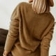 thumbnail image 4 of Mujeres V Masajeadores de cuello casual cardigan manga larga metal solo breasted suéter para otoño e invierno, 4 of 6