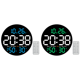 thumbnail image 1 of Reloj Pared Digital 10 Pulgadas Pantalla Fecha Y Temperatura Humedad () Azul, 1 of 6