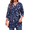 White-Navy-Floral, variant on WellSize Plus Size Womens Tunic Tops 3/4 Sleeve Dressy Fall Blouses Casual V Neck Floral Shirts Tunics for Leggings