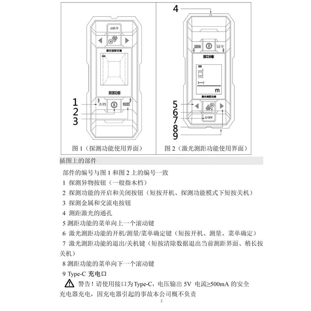Multifunctional 4-in-1 Wall Scanning Detector, 2025 New Stud Finder with Smart , HD LCD Display, Accurate Positioning for Ac, Wire, Steel, Wood, Metal Inspection